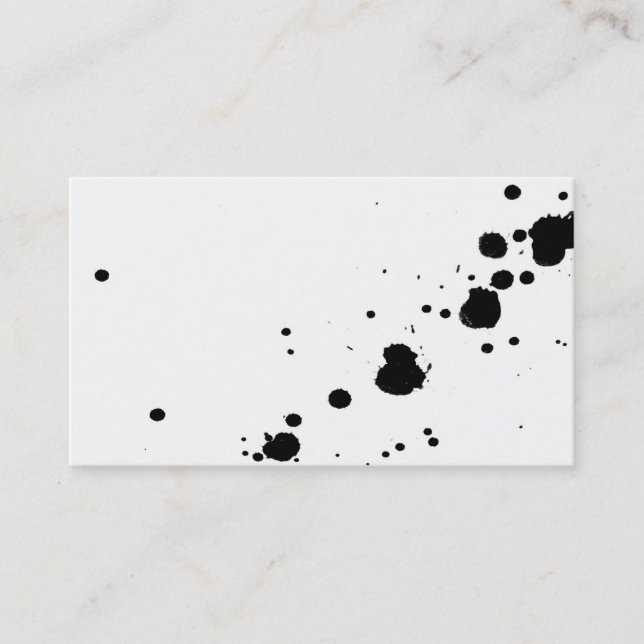 ink splatter custom business card template (Front)