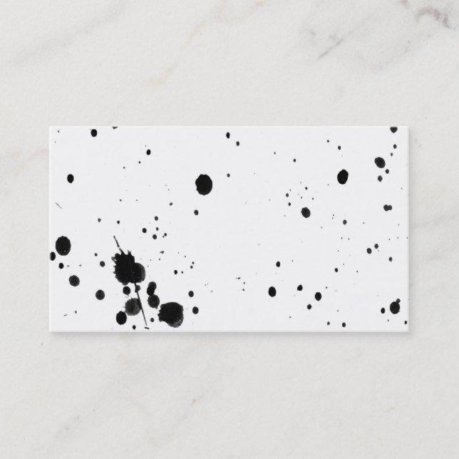ink splatter custom business card template (Front)