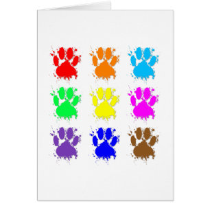 Ink Splatter Dog Paw Pattern