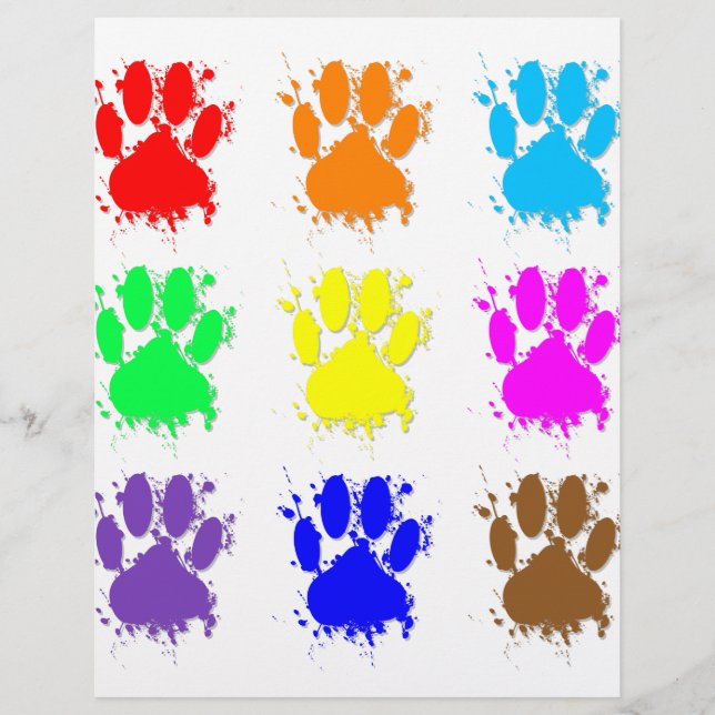 Ink Splatter Dog Paw Pattern (Front)