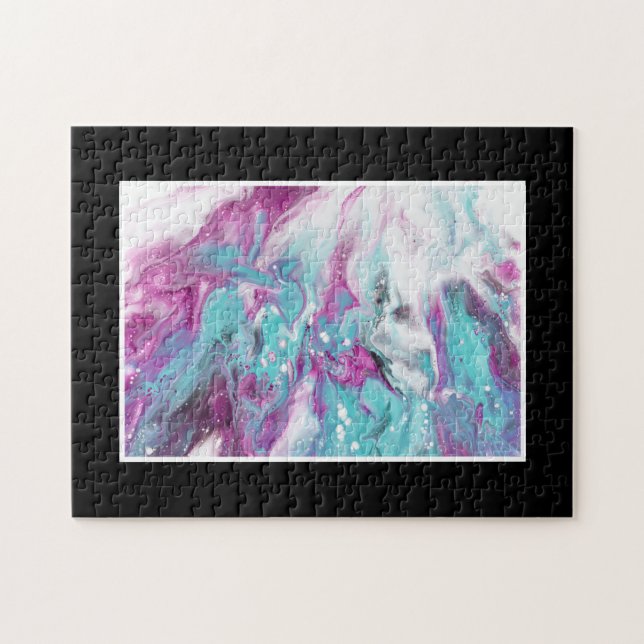 Ink Splatter Hard Difficult Challenging Colourful Jigsaw Puzzle (Horizontal)