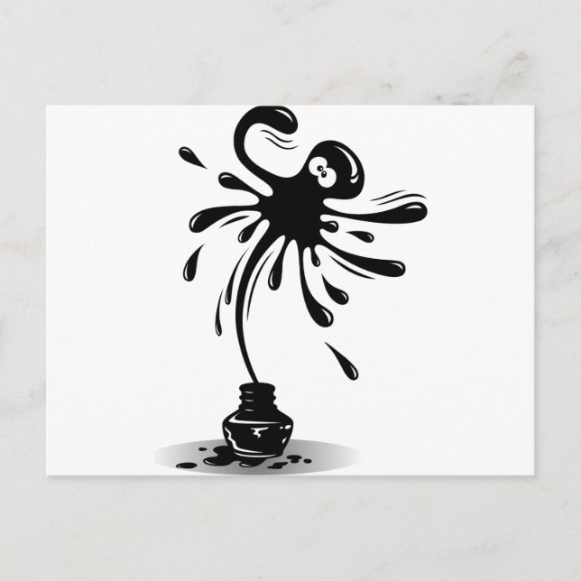 Ink Splattering Postcard (Front)