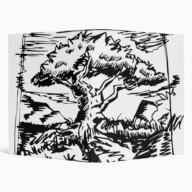 Ink Tree Sketch. Binder (Background)