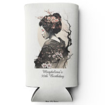 Ink Wash Art Japanese Geisha Birthday -