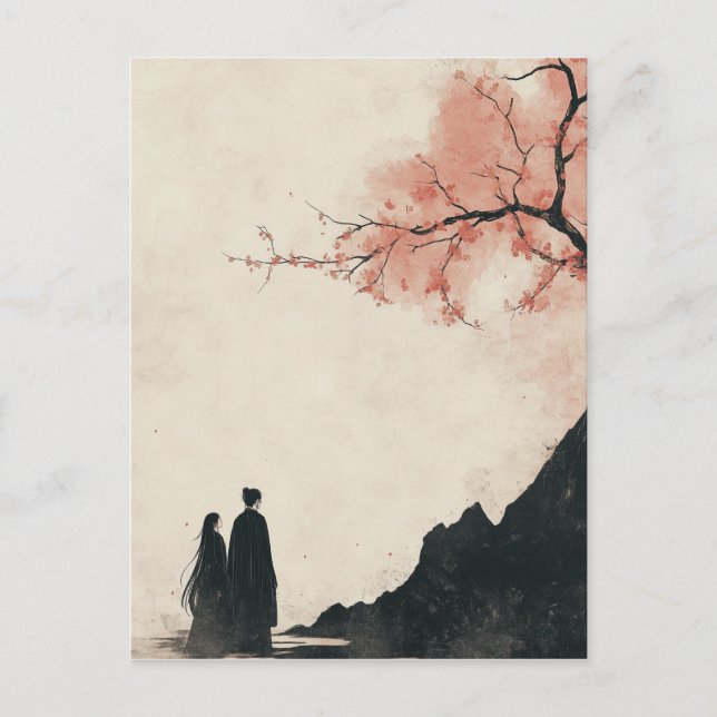 Ink Wash Painting Art Postcard (Front)