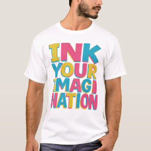 "Ink Your Imagination" – CMYK-Inspired Retro Typog T-Shirt
