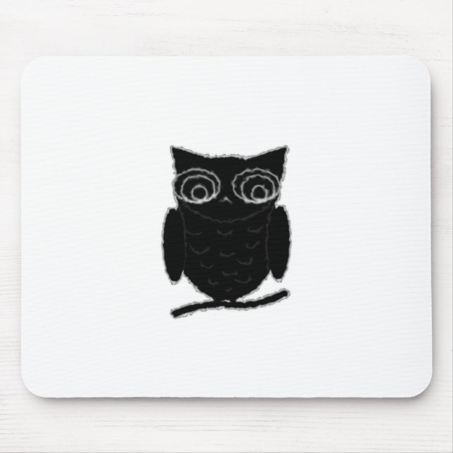 Inkblot Owl Mouse Pad (Front)