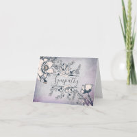 Inked Blossom Sympathy Card