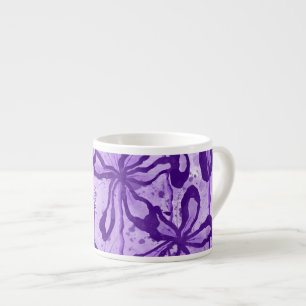 Inked Flowers Blue Espresso Cup