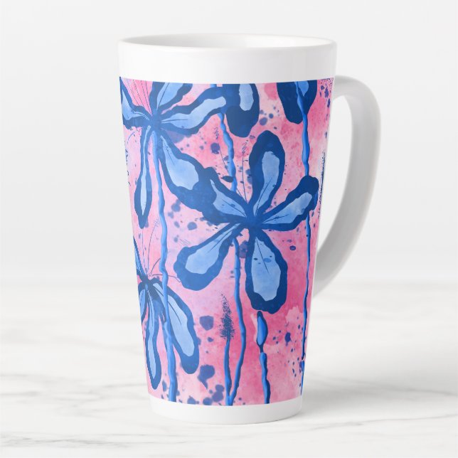 Inked Flowers  Latte Mug (Right Angle)