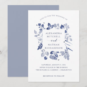 Inked Foliage   Wedding Invitation