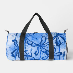 Inked Lilies - Blue Duffle Bag