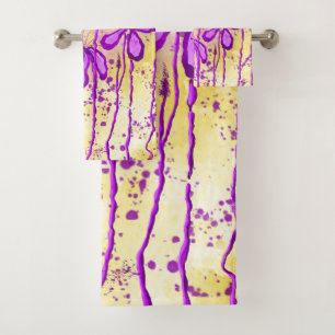 Inked Lilies Sunny Sky Bath Towel Set