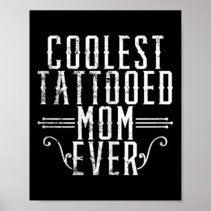 Inked Mama Mom Leopard Tattooed Mom Temporary Tatt Poster