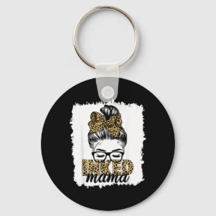 Inked Mama Mom Life Leopard Tattooed Mom Keychain