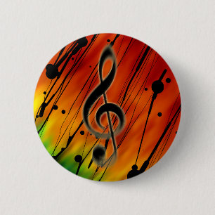 Inked Music 2 Inch Round Button