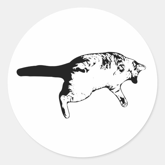  Inked Playfulness in Compact Form Classic Round Sticker (Front)