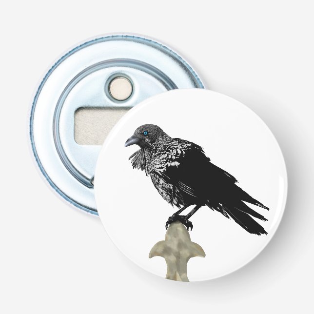 Inked Raven Bottle Opener (Front)