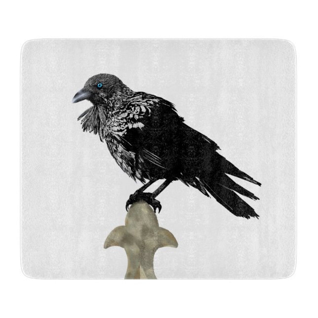 Inked Raven Cutting Board (Front)