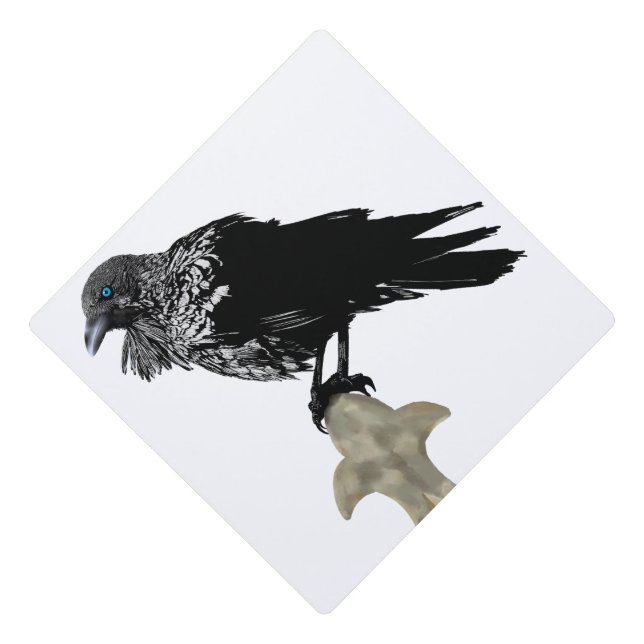 Inked Raven Graduation Cap Topper (Front)