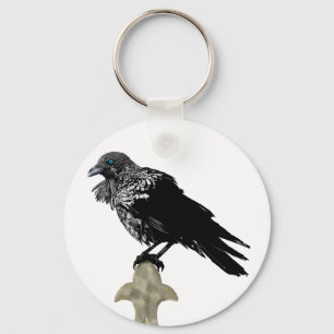 Inked Raven Keychain