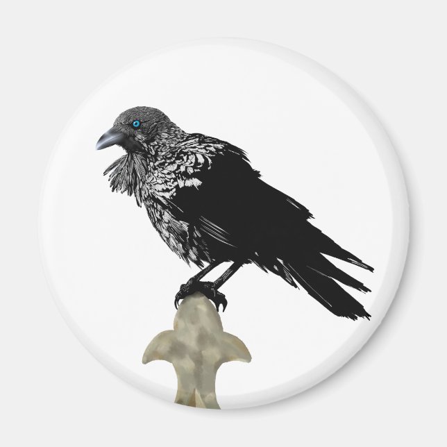 Inked Raven Magnet (Front)