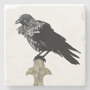 Inked Raven Stone Coaster