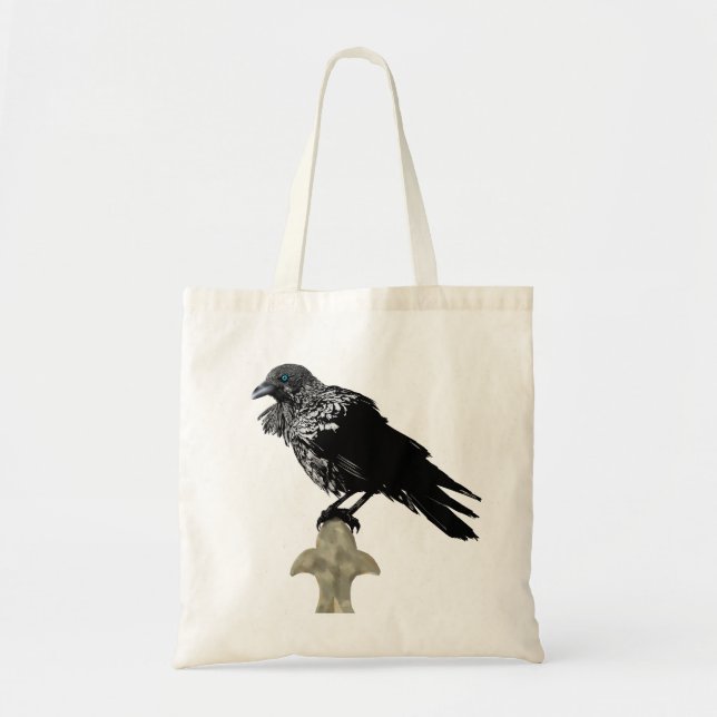 Inked Raven Tote Bag (Front)