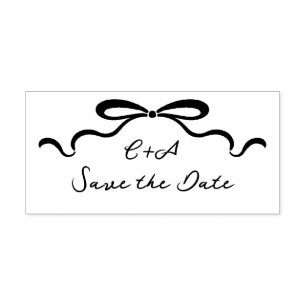 Inked Ribbons and Bow Self-inking Stamp