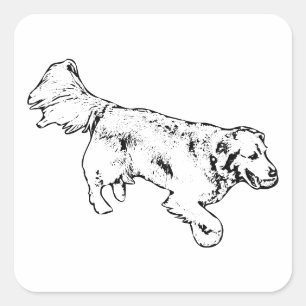 Inked Runner with Harvest Glow Square Sticker