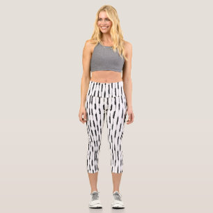 Inked Stripes Capri Leggings