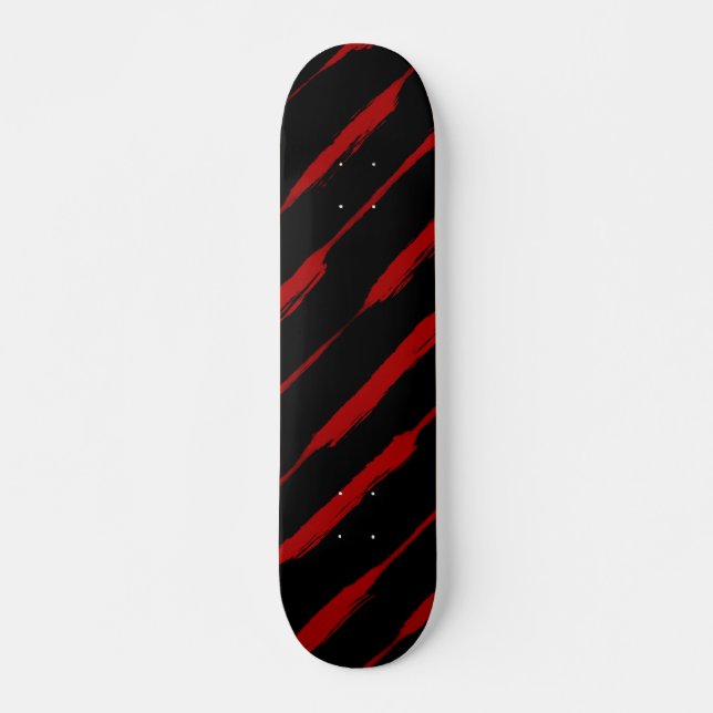Inked Stripes in Red Skateboard (Front)
