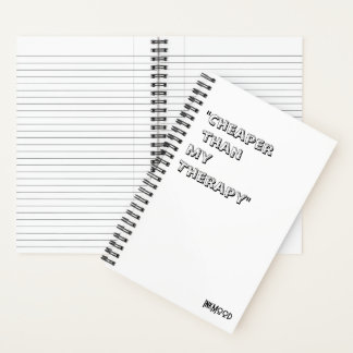 InkMood: "Cheaper than my Therapy" Notebook