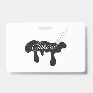 Inkora Creative Logo - Ink Drip and Quill Badge
