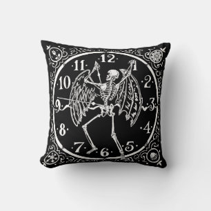 Inktober 2018 Day 14 - Mortal Clock Throw Pillow