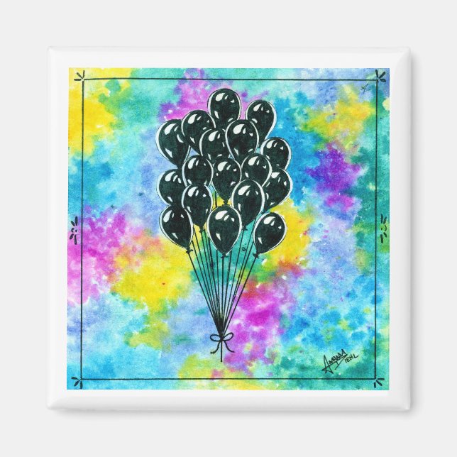 Inktober 2018 Day 17 - Party Balloons Magnet (Front)