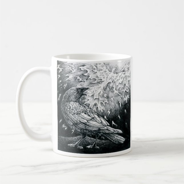 Inktober 2018 Day 19 - Birds of Death and Rebirth Coffee Mug (Left)