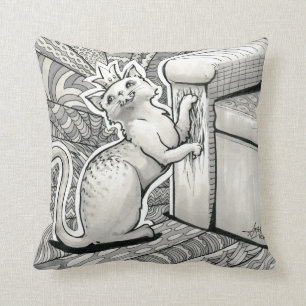 Inktober 2018 Day 22 - Princess Kitty Throw Pillow