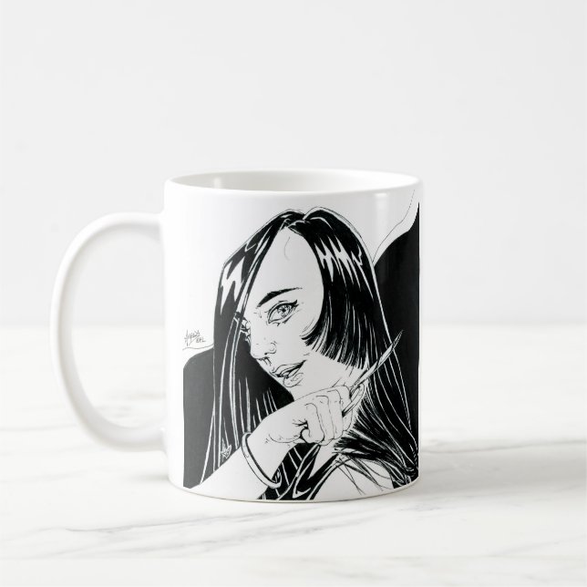 Inktober 2018 Day 24 - A Bold Move Coffee Mug (Left)