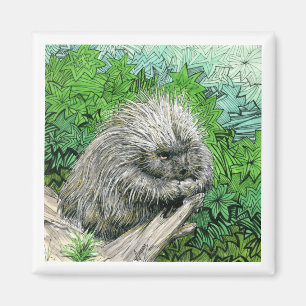 Inktober 2018 Day 25 - Mellow Porcupine Magnet