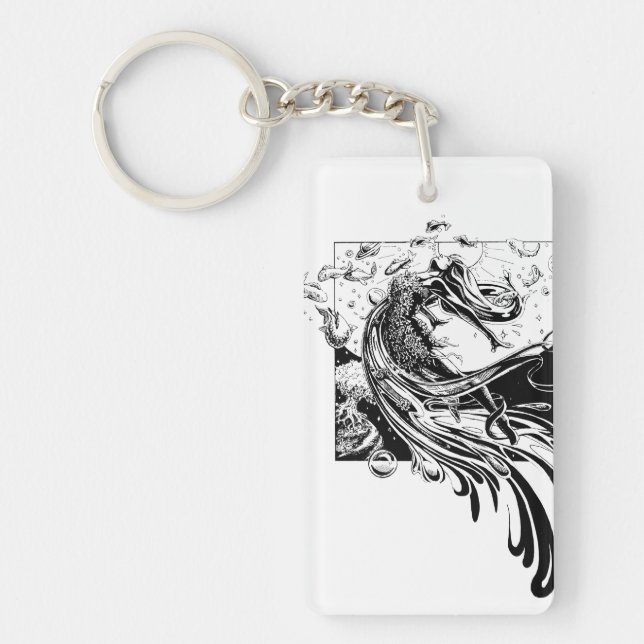 Inktober 2018 Day 26 - Stretch of the Imagination Keychain (Front)