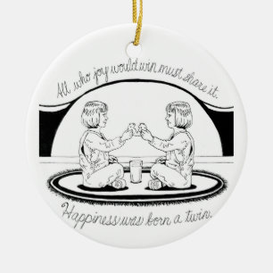 Inktober 2018 Day 29 - Share Joy Ceramic Ornament