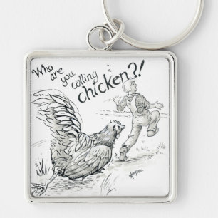 Inktober 2018 Day 5 - Chicken Chase Keychain