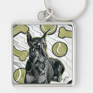 Inktober 2018 Day 6 - Pretty Doberman Dreams Keychain