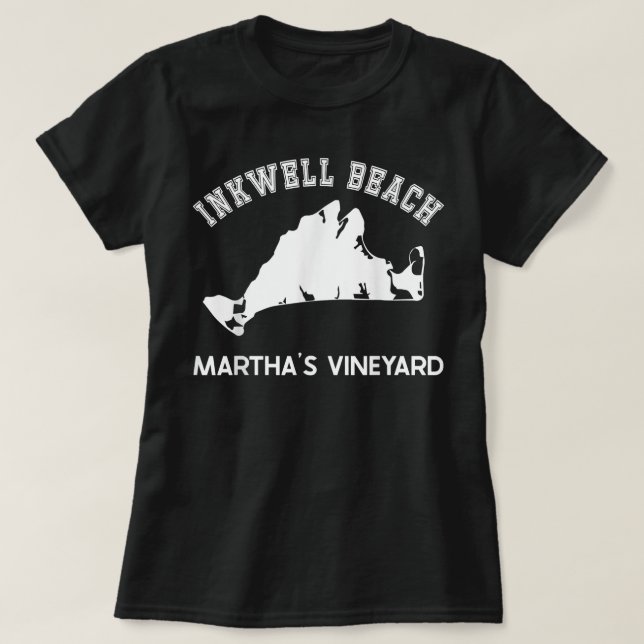 Inkwell Beach, Oak Bluffs, Martha's Vineyard, MA V T-Shirt (Design Front)