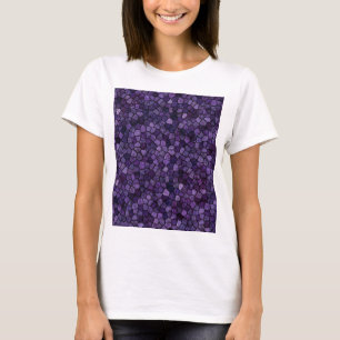 Inkwell Blue Cobbled Patchwork Terrazo Pattern T-Shirt