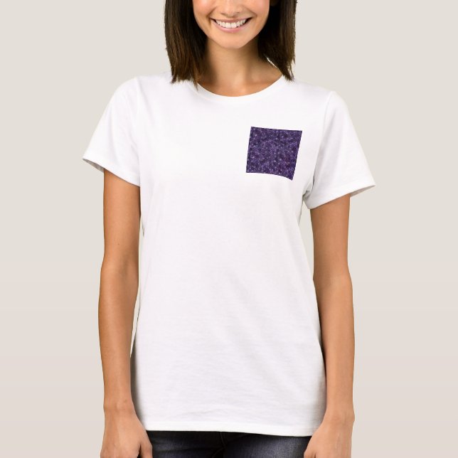 Inkwell Blue Cobbled Patchwork Terrazo Pattern T-Shirt (Front)