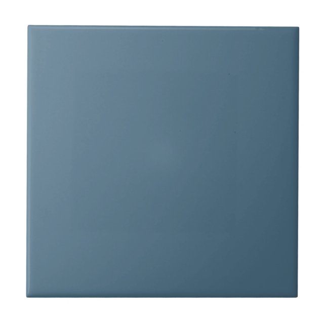 Inky Blue Solid Colour Tile (Front)