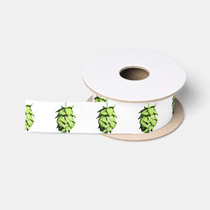 Inky Hop Illustration for Beer Lovers! Satin Ribbon