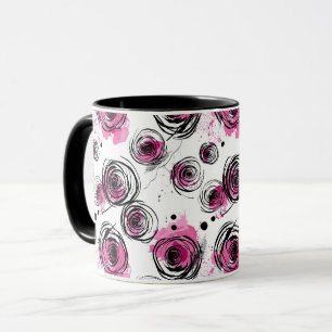 Inky Petals Seamless Patterns Mug